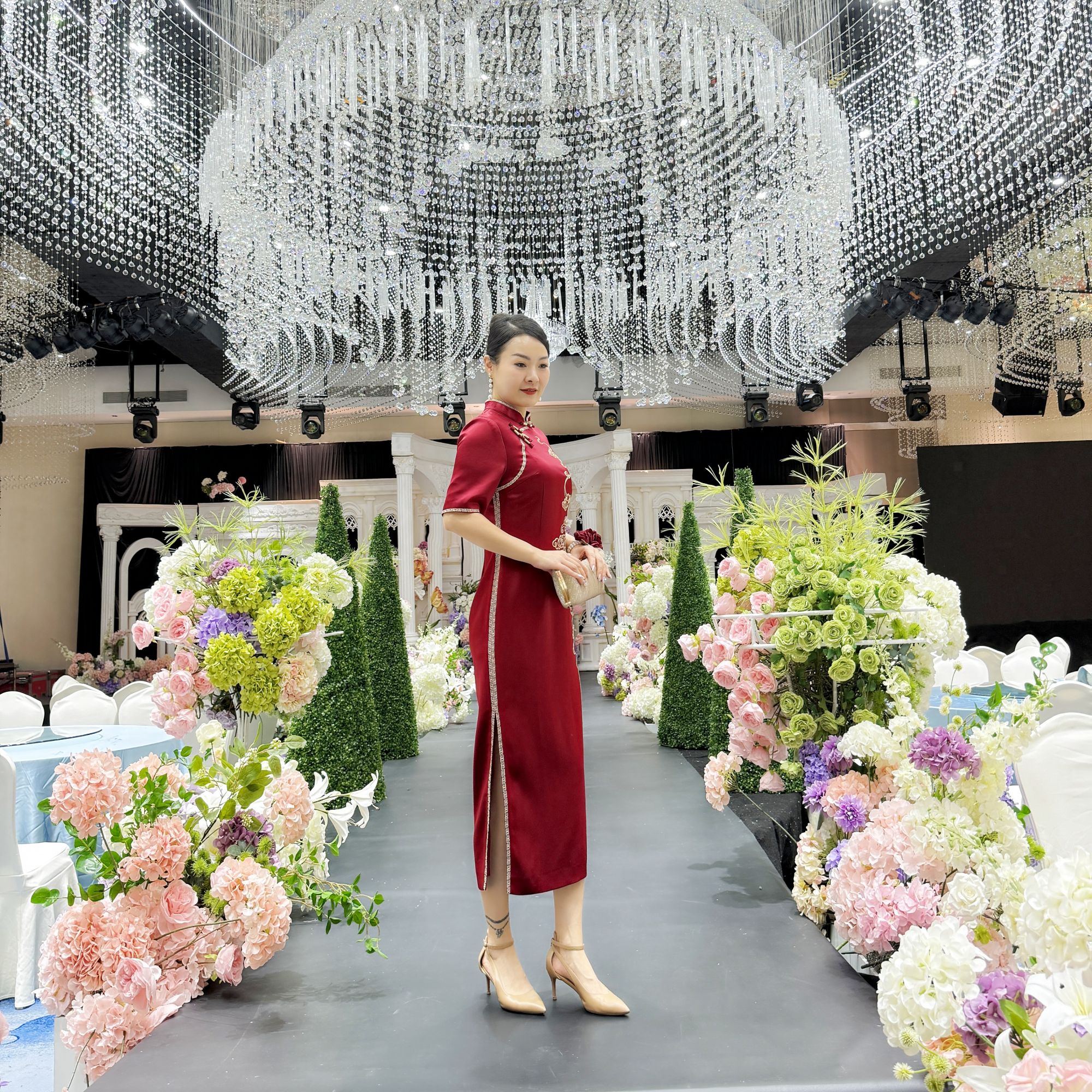 欧妃媛婆婆妈妈优雅旗袍24014气质复古中式中国风大码显瘦夏季