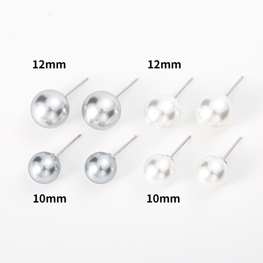 925银耳饰 施家珠 10-12mm 高光高亮 爆款时尚百搭轻奢耳钉耳钩