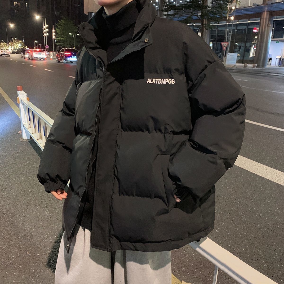 波司澄立领羽绒棉服男士外套连帽潮流宽松冬装加厚港风学生帅气防