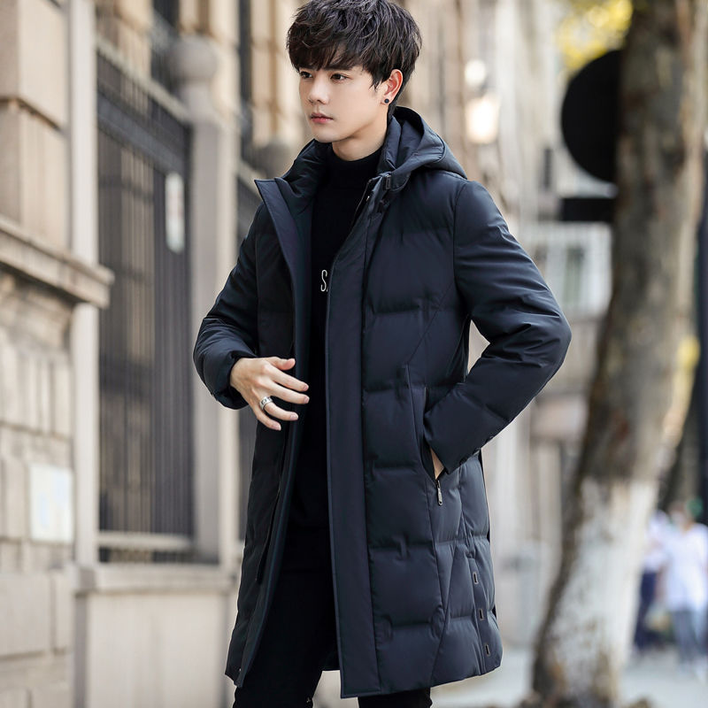 波司澄白鸭绒高档羽绒棉服男士加厚中长款过膝2023新款潮男装韩版