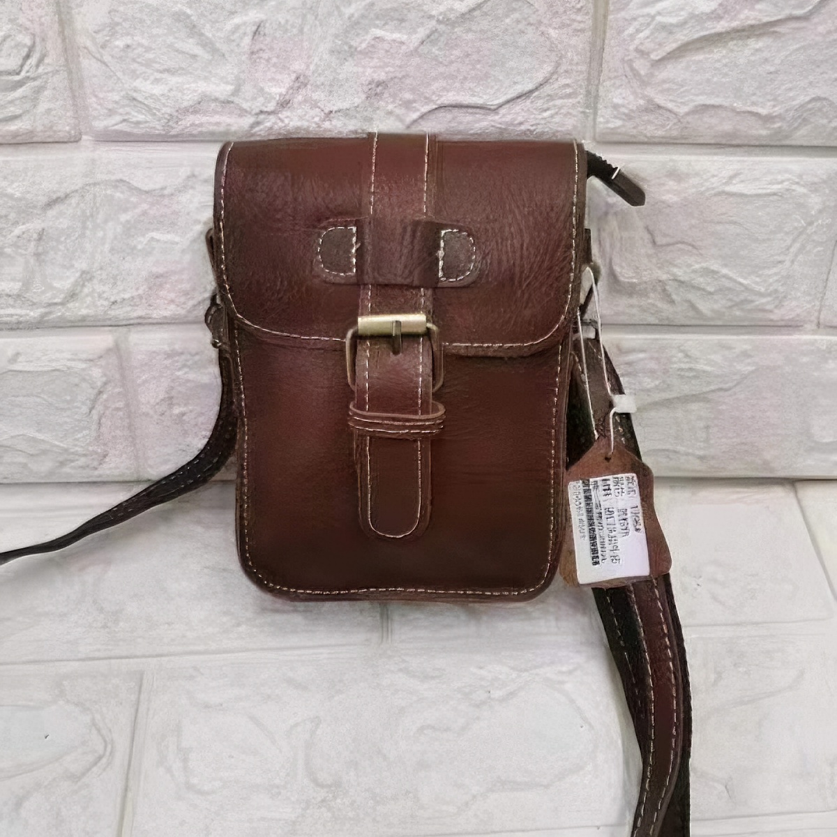 头层牛皮手工包休闲百搭真皮斜挎包手机包