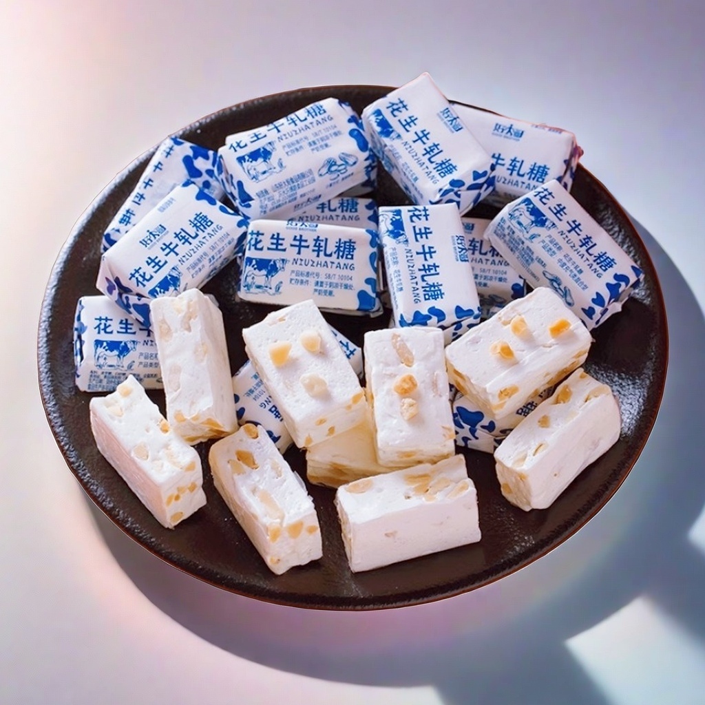 花生牛轧糖正宗牛扎糖婚喜糖奶糖坚果酥糖年货节糖果零食散装批发