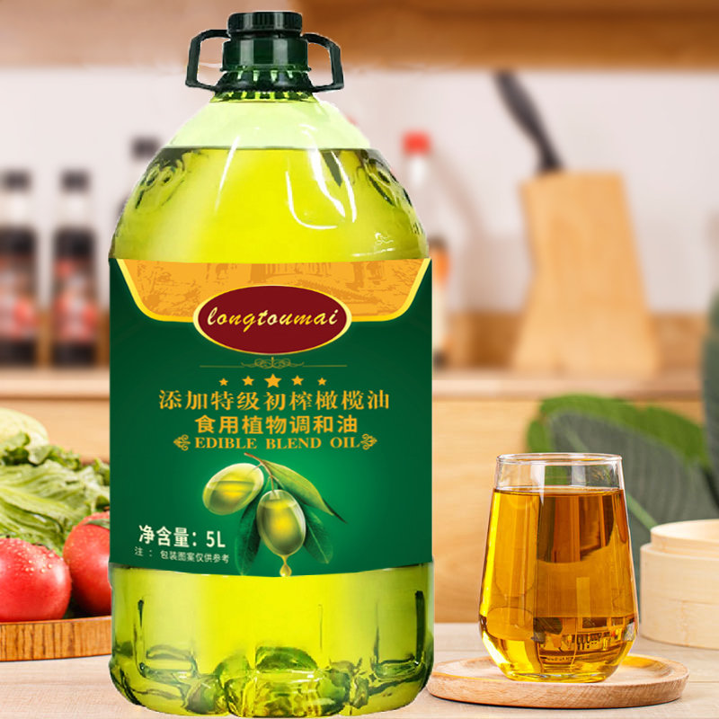 【新鲜日期】橄榄油食用油添加初榨橄榄调和油家用营养炒菜油5升