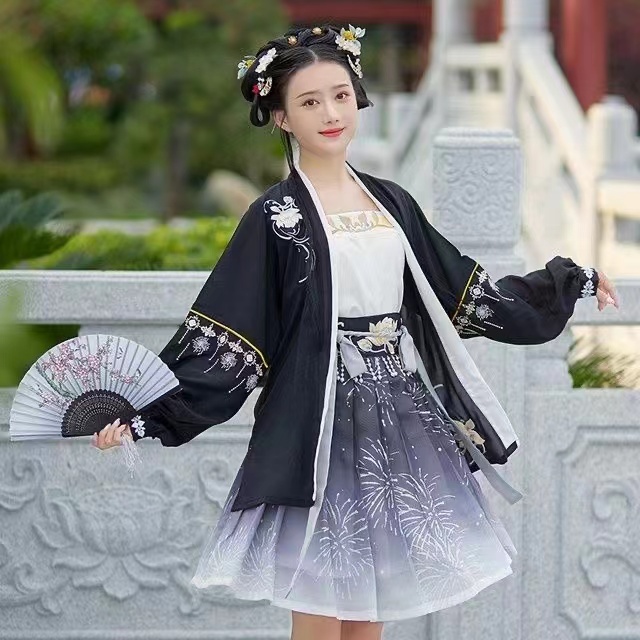 女童2025夏季新款新中式国风复古汉服时尚潮流三件套A4300