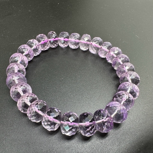 非金属莫桑石手链 紫色顶轮智慧之光链接高维智慧钻切觉知力提升