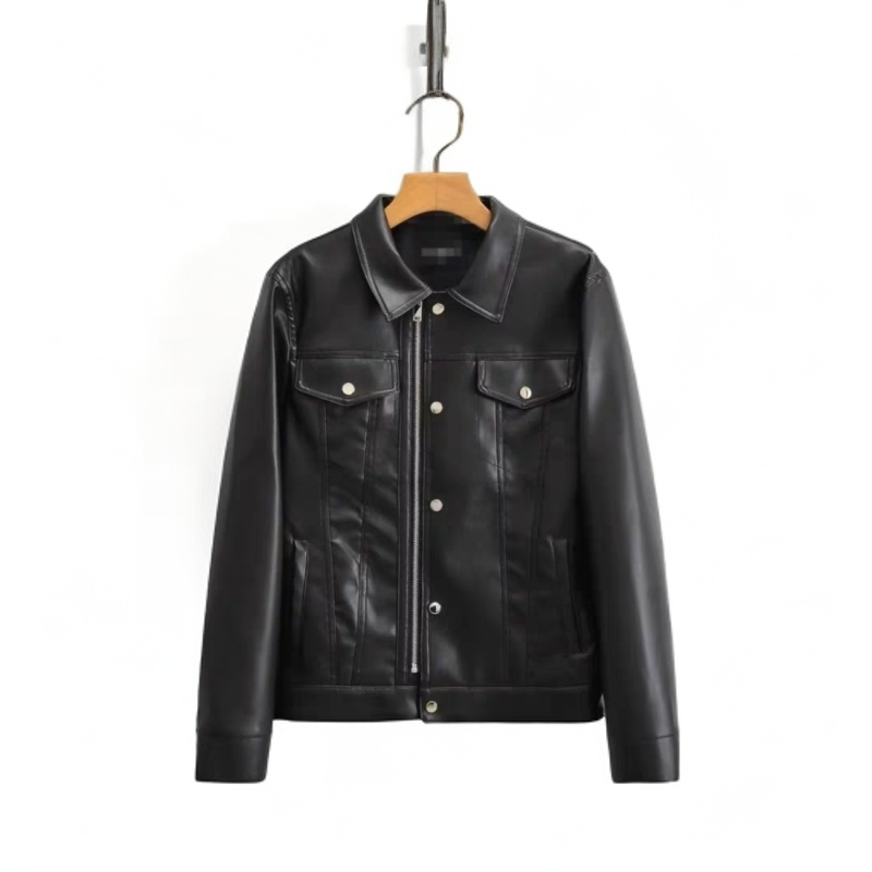 男士真皮皮衣时尚情侣秋冬（实物以直播为准盲拍随机发）黑色百搭