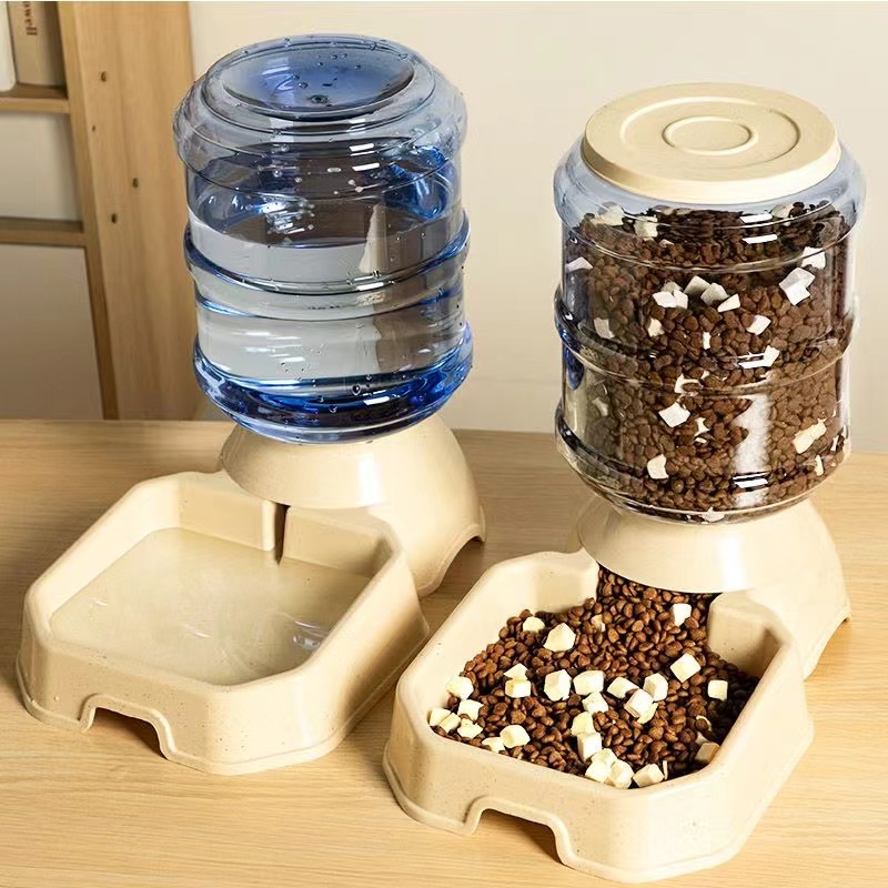 猫碗狗碗大容量喂食器环保饮水出粮一体方便猫狗饮水自动喂食器水
