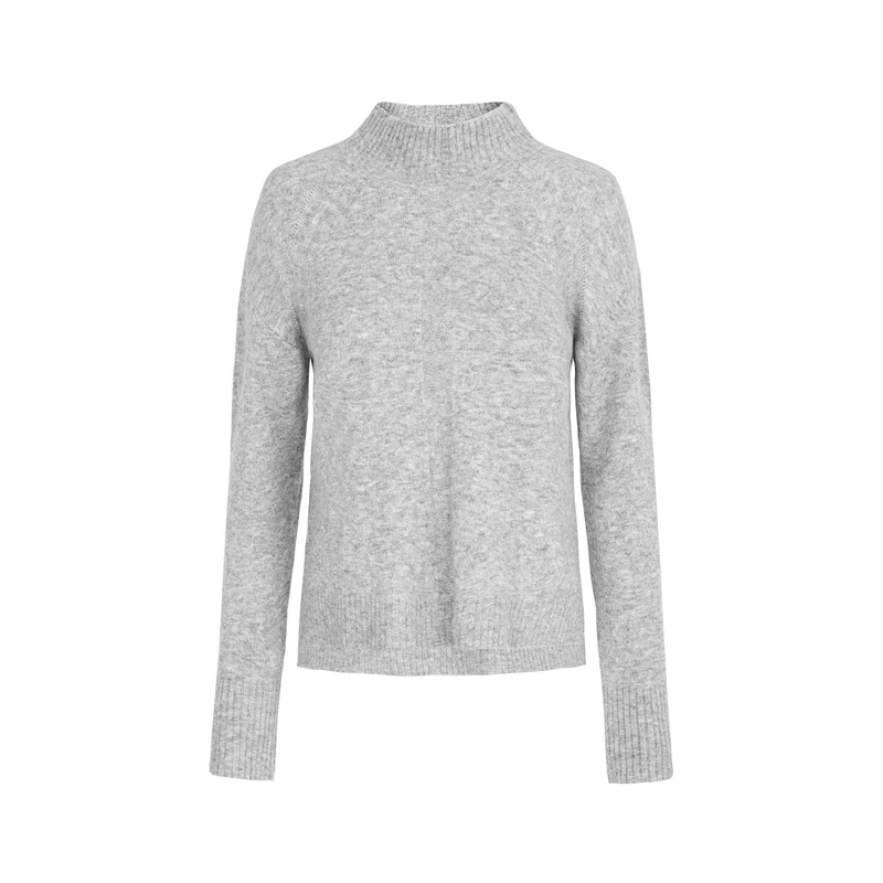 圣迪奥女装罗纹圆领轻奢休闲百搭时尚长袖针织衫S223Z3571