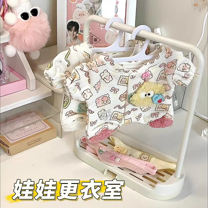 现货20cm棉花娃娃家具BJD娃娃便宜衣橱衣架衣柜小配件装饰收纳