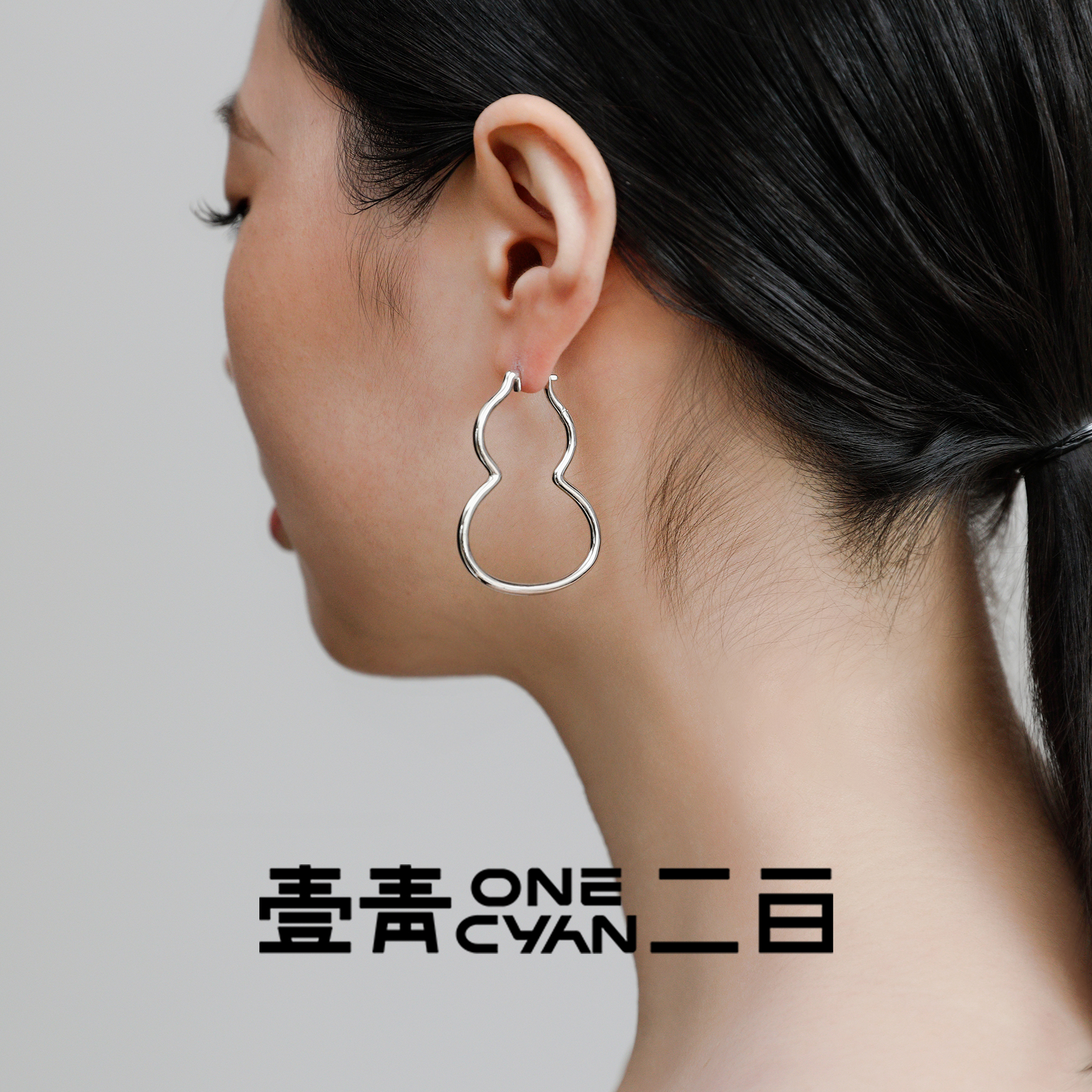 ONECYAN 925银耳饰 《我是“福”》纯银实心葫芦耳环新年耳饰