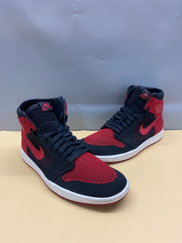 44码 耐克 aj1 编织 黑红 高帮 复古篮球鞋