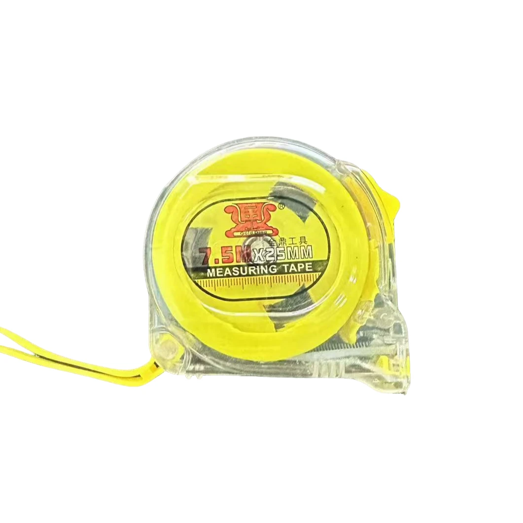 【透明自锁卷尺7.5米】耐用高精度钢卷尺米家用测量工具防摔耐磨