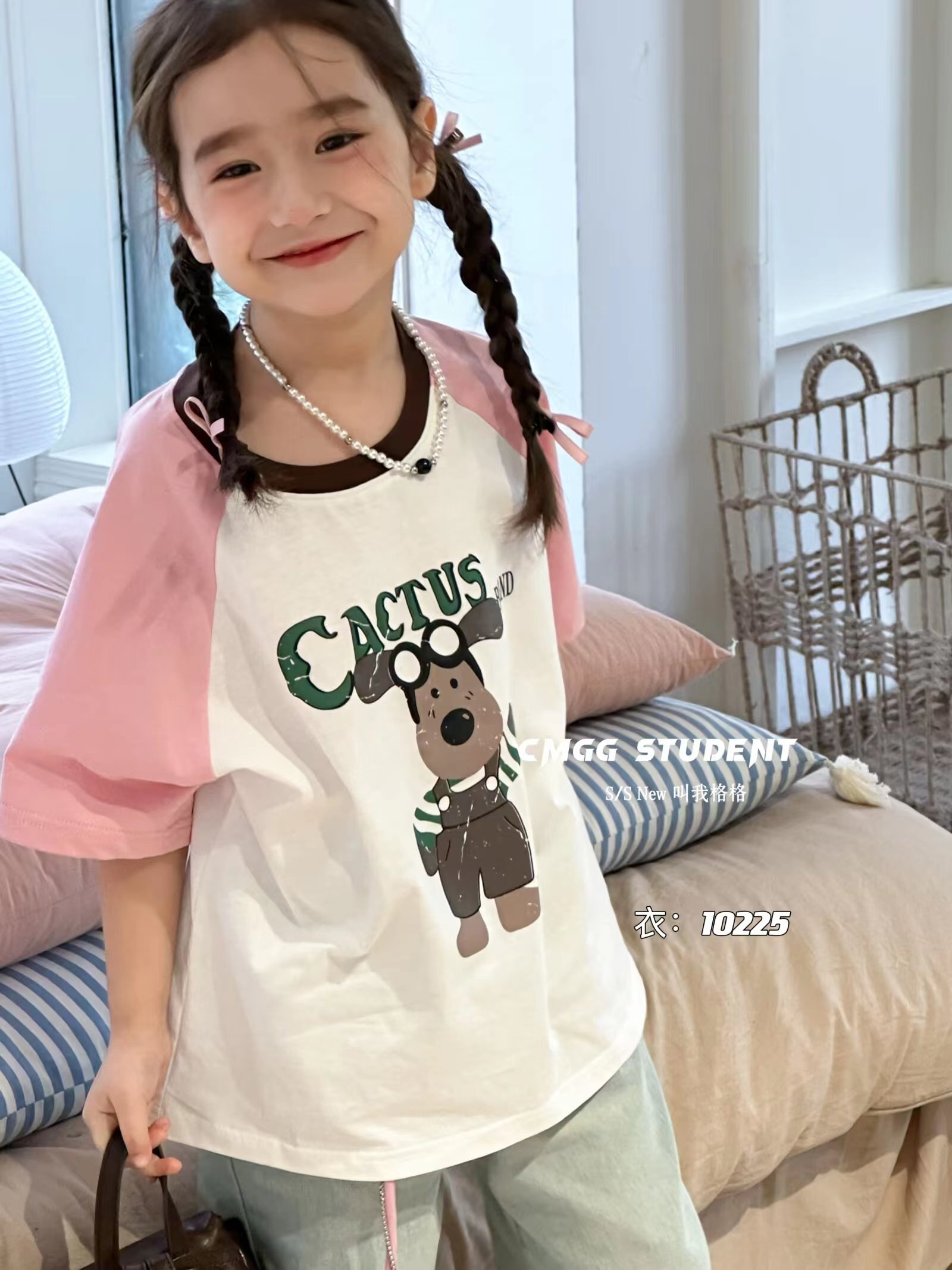 2024夏季新品女童时尚韩版T恤