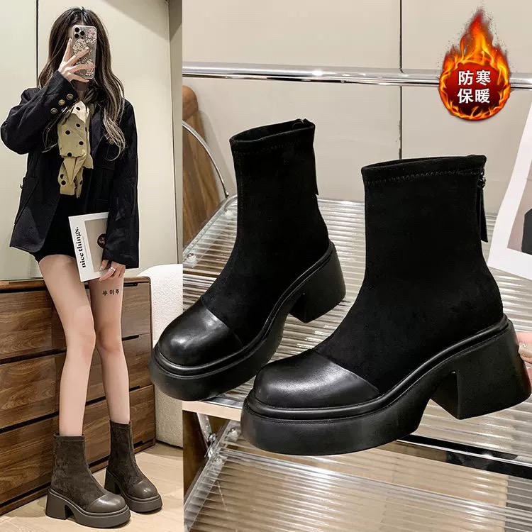 品牌补贴，专柜直发，新人补贴弹力靴女鞋-Q