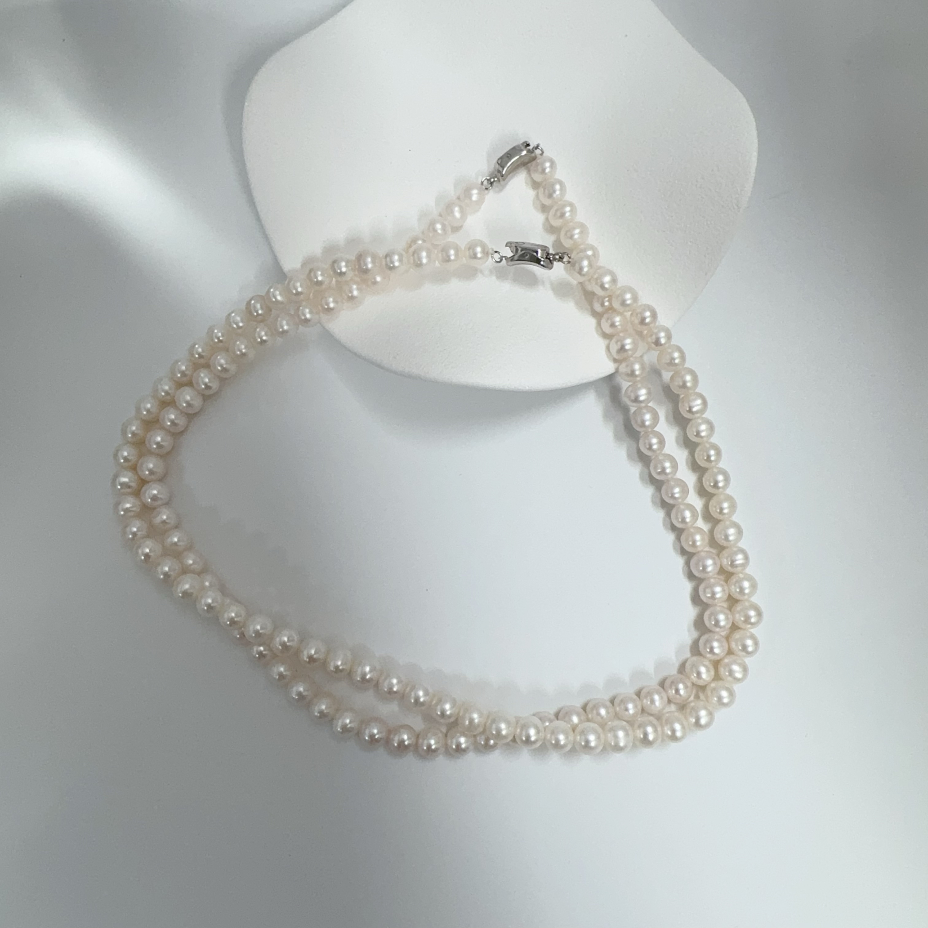 【李李珍珠】S925银淡水无核项链6.5-8MM 多样性发货发一