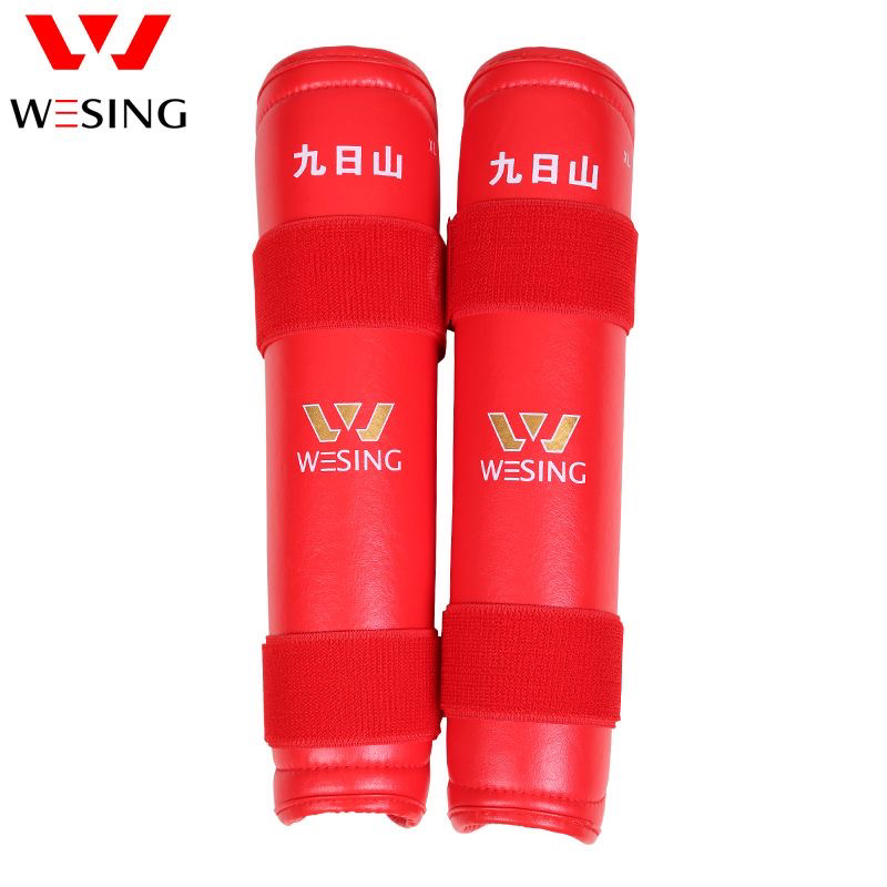 九日山散打护腿成人护具拳击格斗运动训练护小腿泰拳搏击护腿套