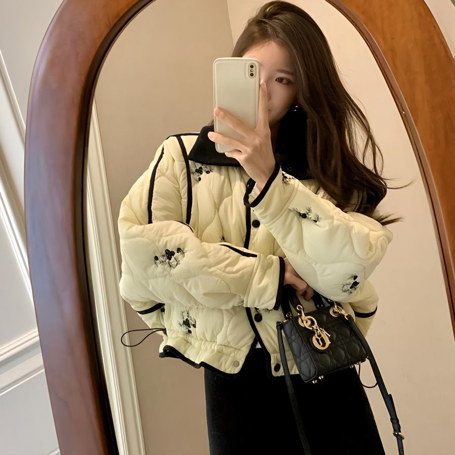 保暖短款外套服女2023冬季新款宽松百搭衣小个子时尚休闲小众韩版