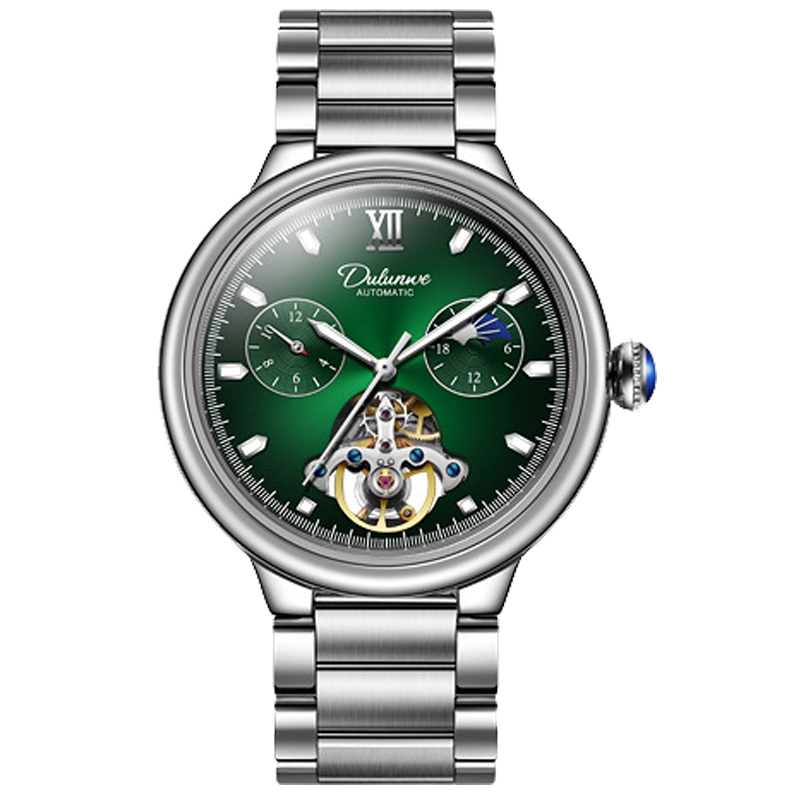 2024新品时尚潮流手表男士偏蓝光气球皮带多功能全自动机械表镂空