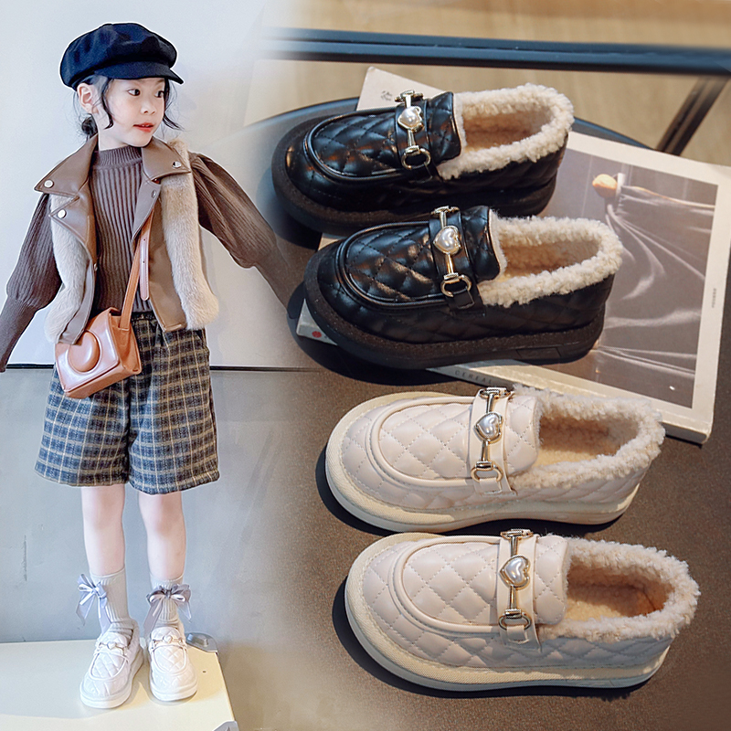 朵美巴拉巴拉宝宝Babyfeet儿童保暖棉鞋冬新款女童软底加棉豆豆鞋