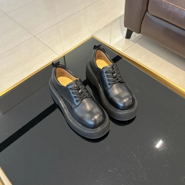 2025年新款春夏牛皮低帮绑带厚底 博主同款德比女鞋13111