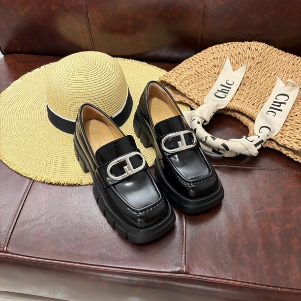 2024年新款厚底一脚蹬厚底里外全皮GD扣乐福鞋13088