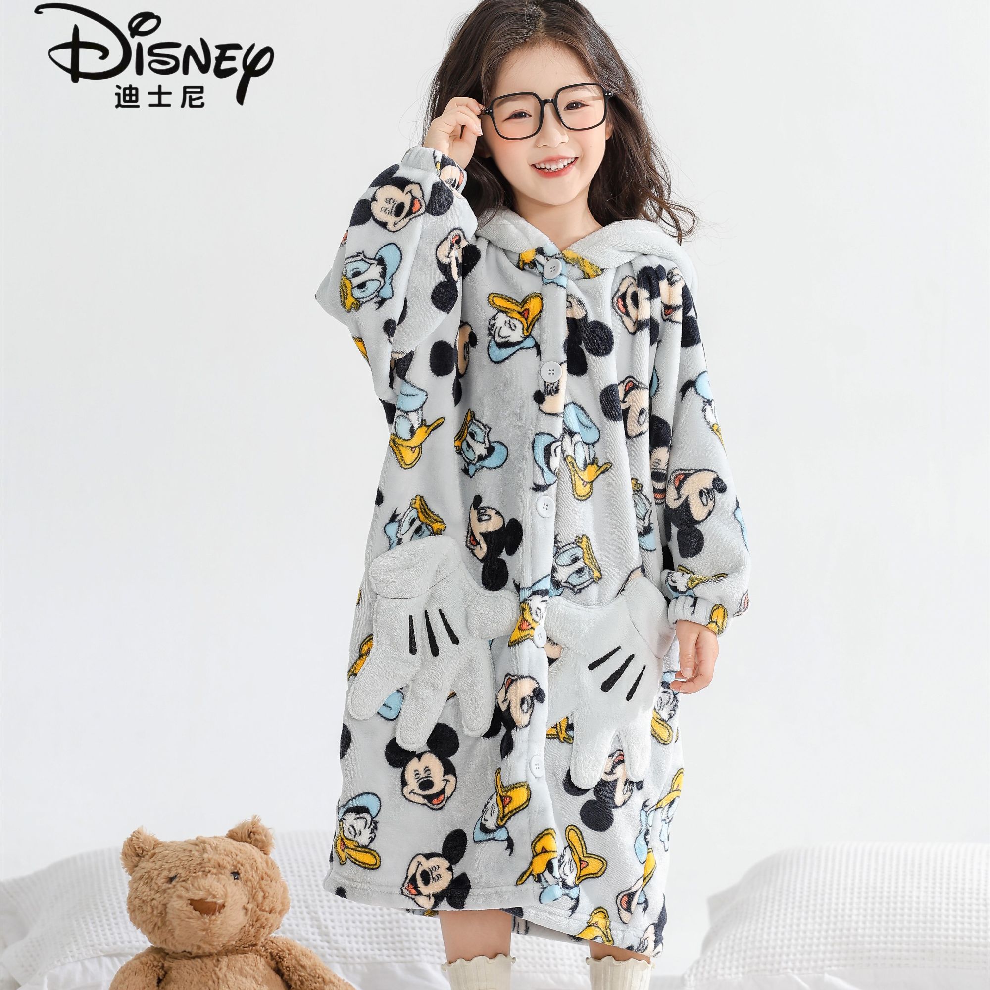 Disney/迪士尼儿童秋冬季家居服睡袍