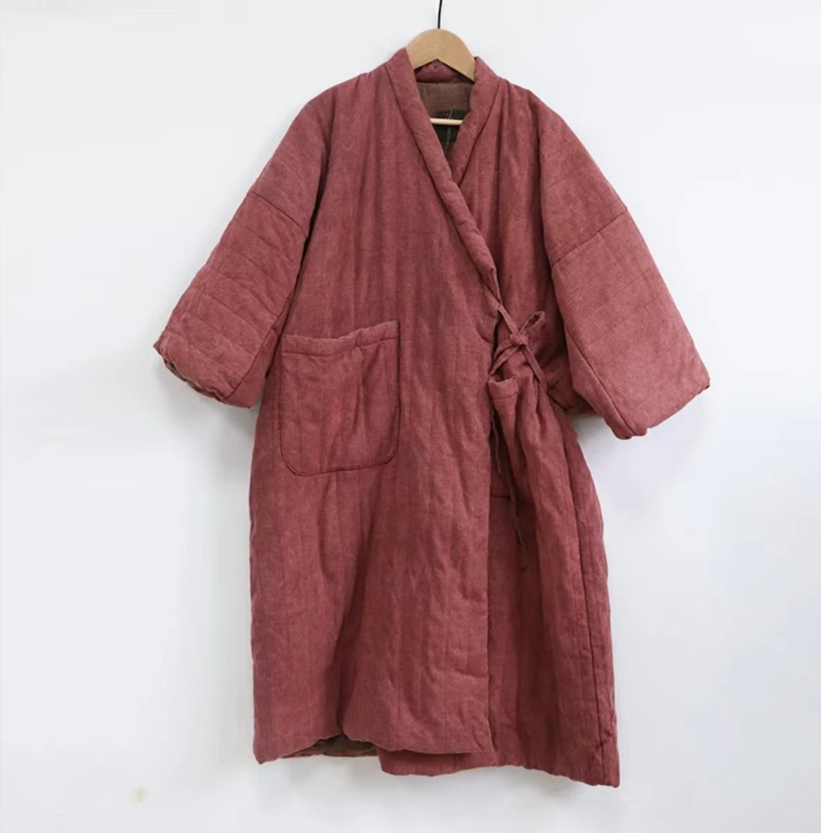 山山家-左岸迷香【香云纱棉衣】Z23FW8043复古中国风保暖中长款文艺