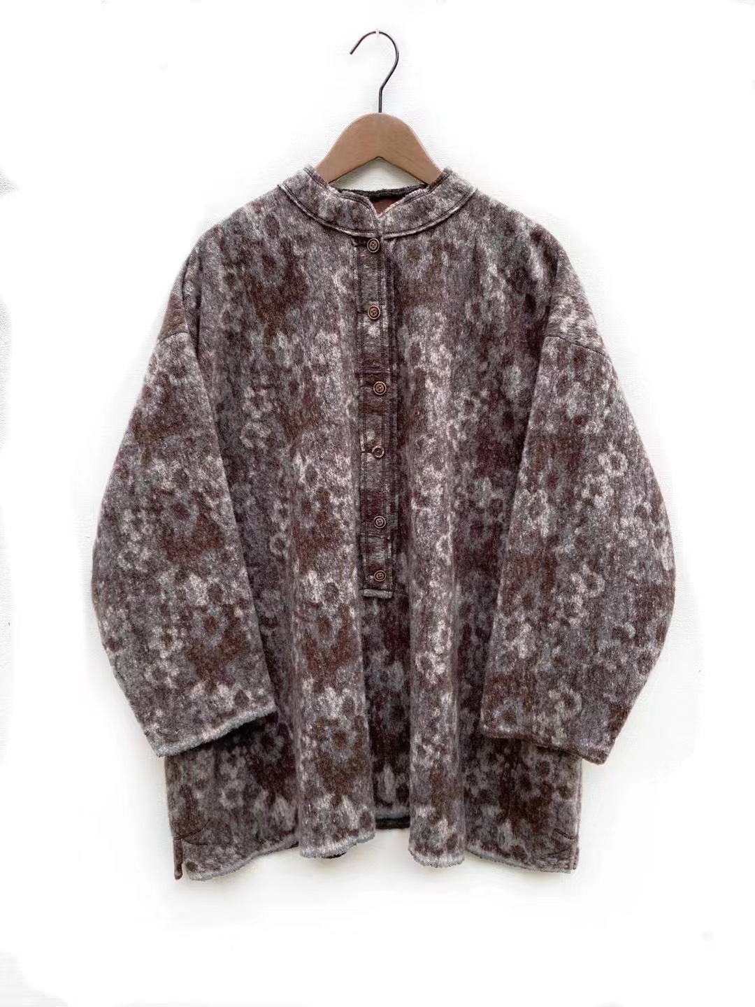 7折山山家-左岸迷香【套头外套】Z22FW1026宽松印花保暖加厚秋冬