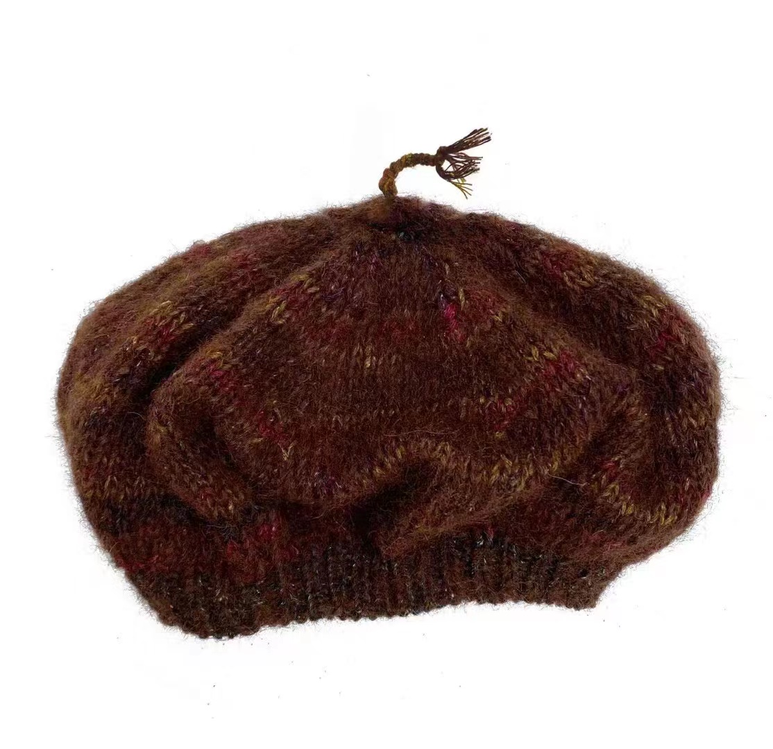 7折山山家-左岸迷香【针织帽子】Z22FW7045复古贝雷帽法式优雅秋冬