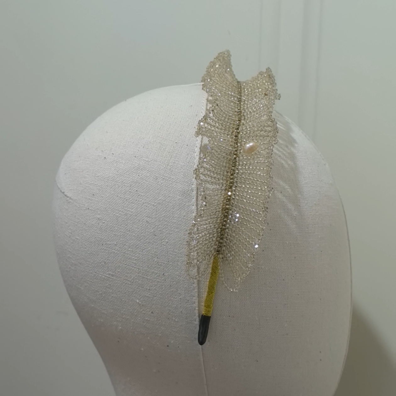 香槟金细跟璀璨海浪轻奢气质高级感设计时尚发箍