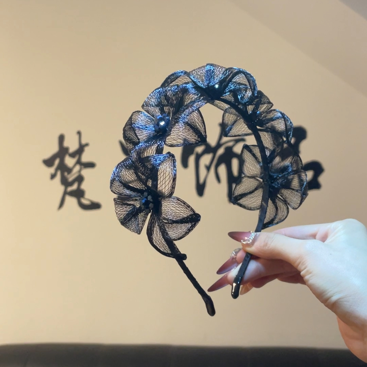 西子铜丝编制五叶花暗夜乌托邦精美发箍