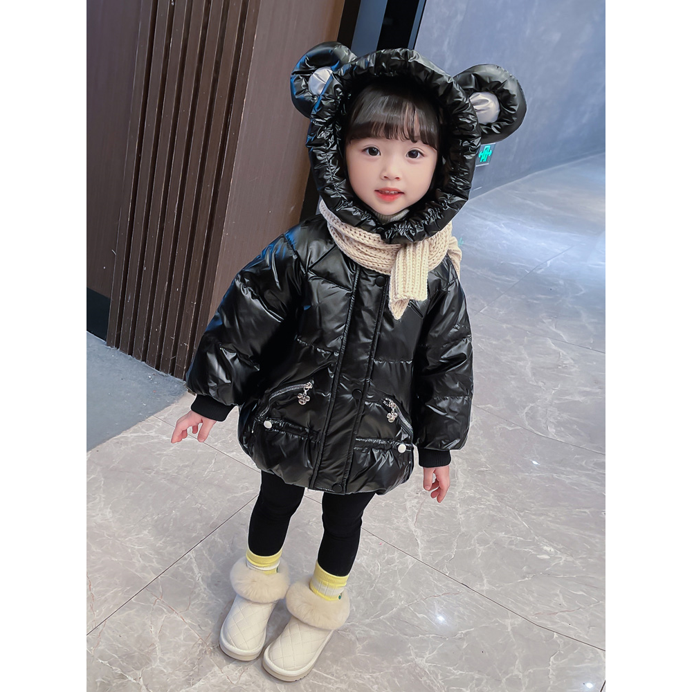 巴拉巴拉女童羽绒服2023冬装新款洋气轻薄宝宝保暖冬季白鸭绒儿