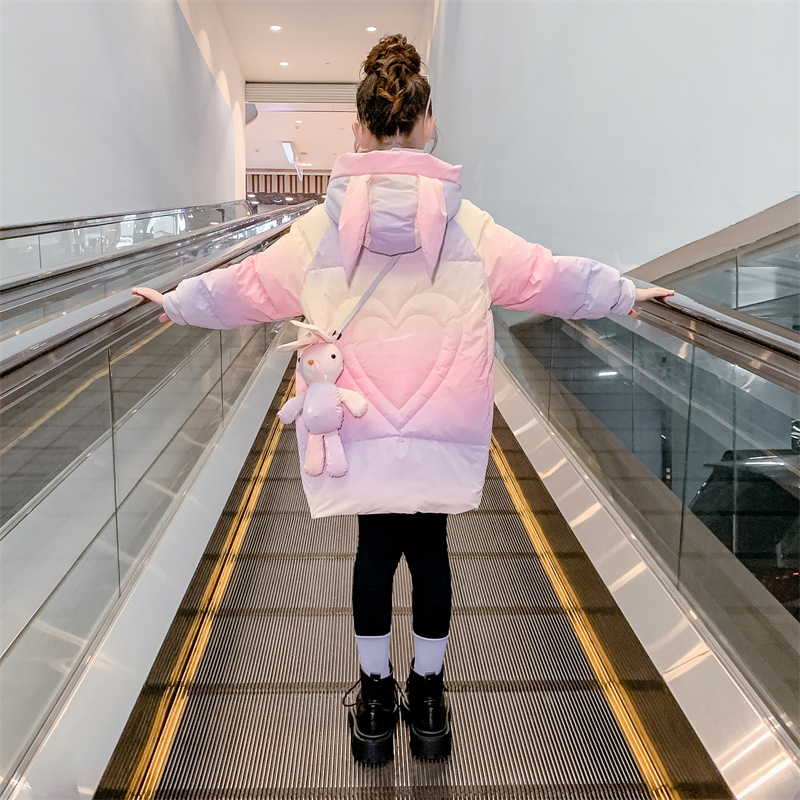 巴拉巴拉女童棉服冬装2023新款洋气儿童棉衣外套大童女孩冬季羽