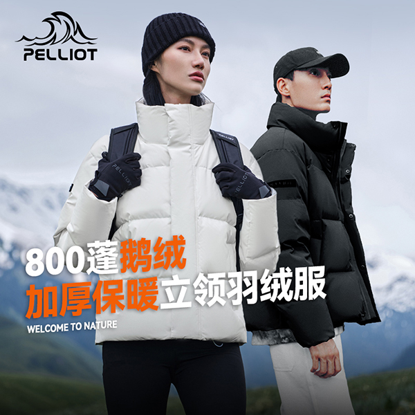 【极光2.0】伯希和鹅绒羽绒服800蓬防风加厚保暖防寒秋冬立领外套