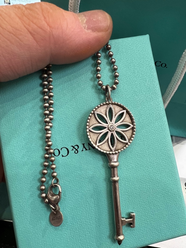 95新 Tiffany & Co./蒂芙尼 Tiffany 蒂芙尼太阳花项链 925银