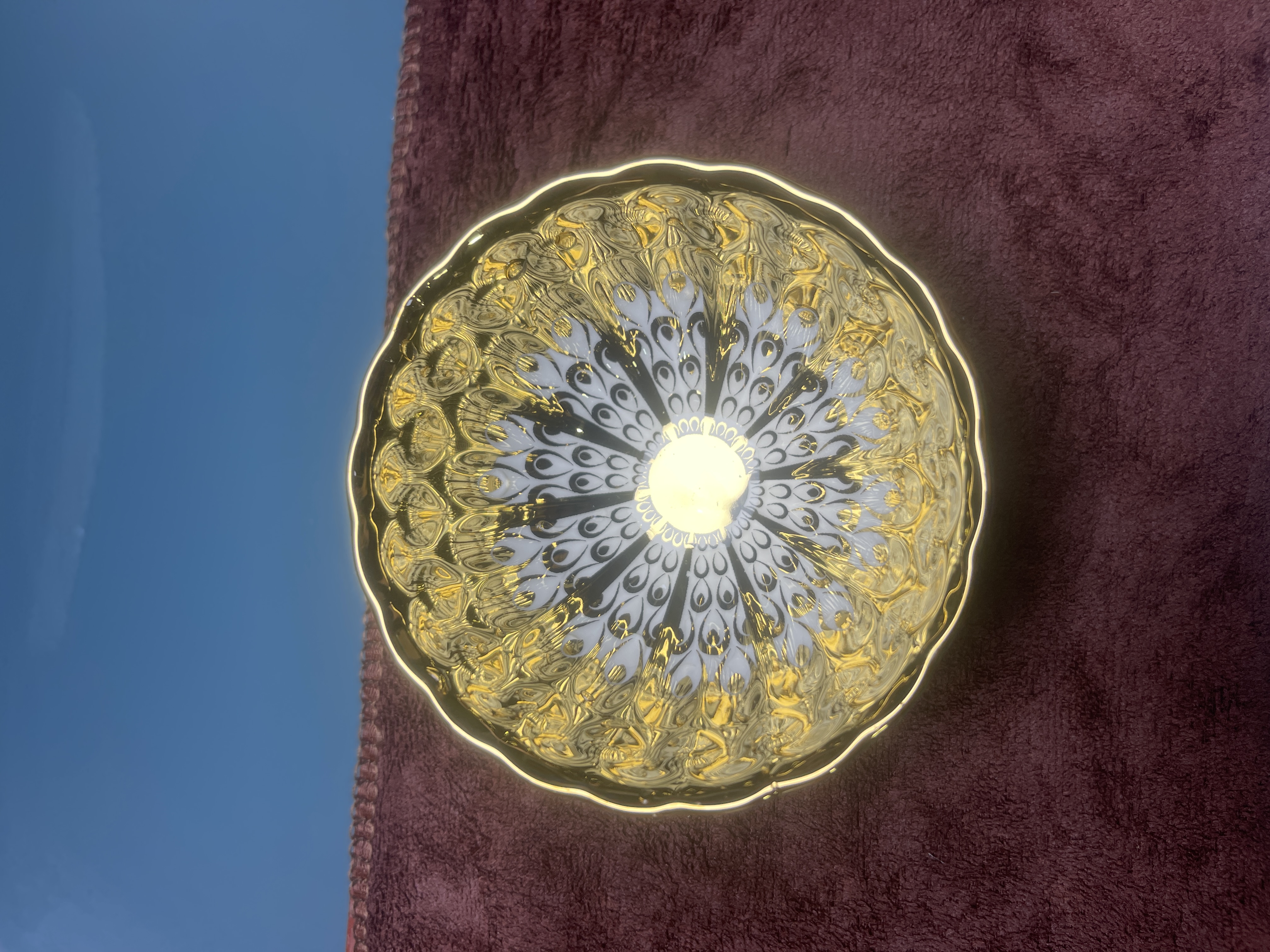 【闪购商品】金玉满堂金孔雀品茗杯茶具