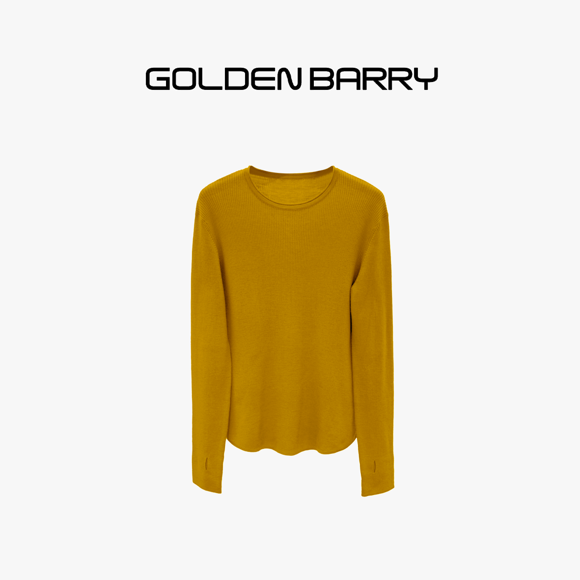 GOLDENBARRY|241029气质百搭时尚长袖网红针织美丽诺羊毛毛衣