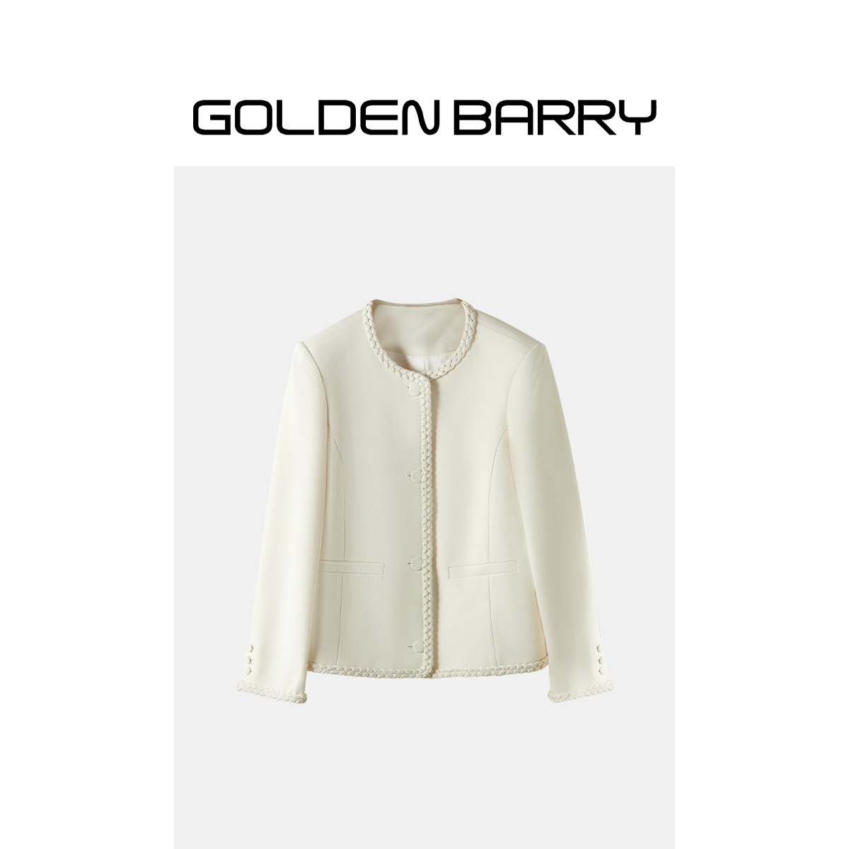 GOLDENBARRY【返季福 利】|124074长袖百搭秋季气质轻奢小香外套