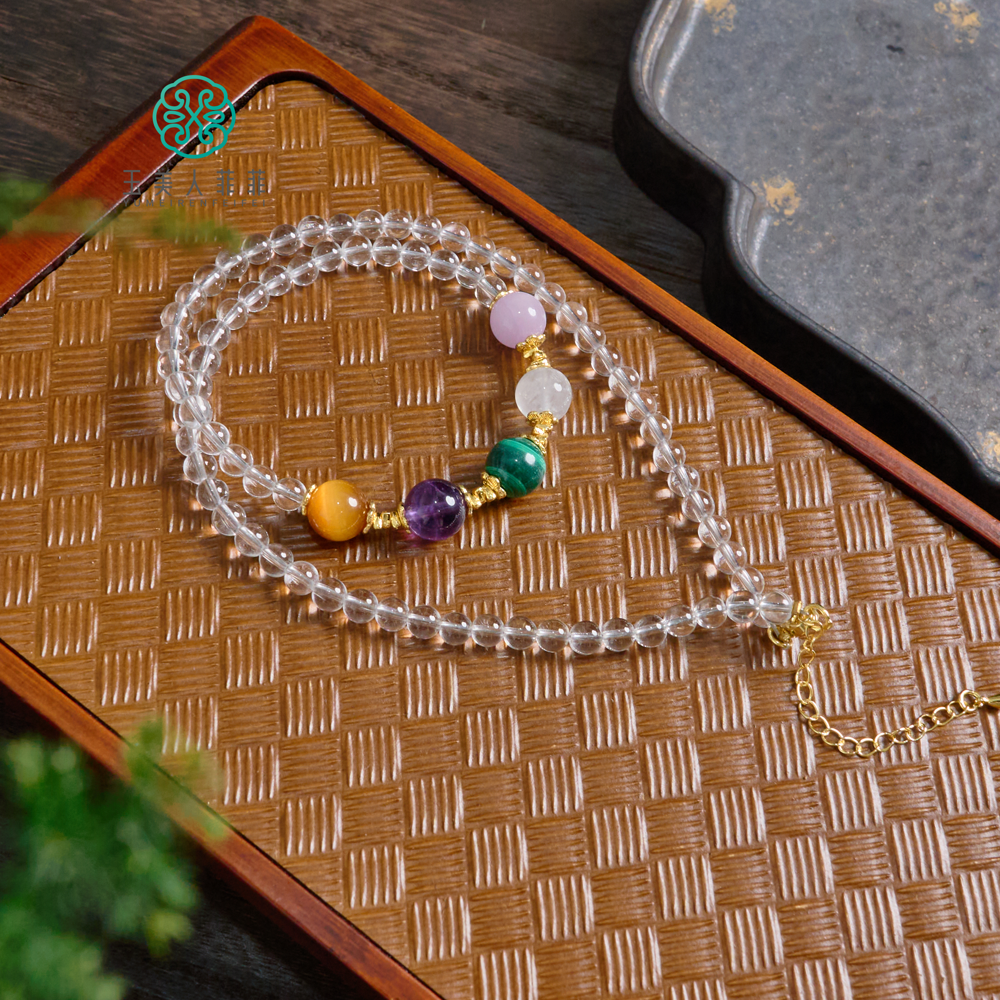 玉美人菲菲#水晶项链-圆珠约5mm