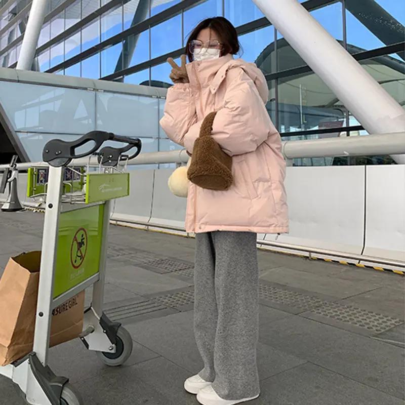 爆款羽绒服新款羽绒衣女粉色加厚羽绒服女潮学生面同时尚休闲款