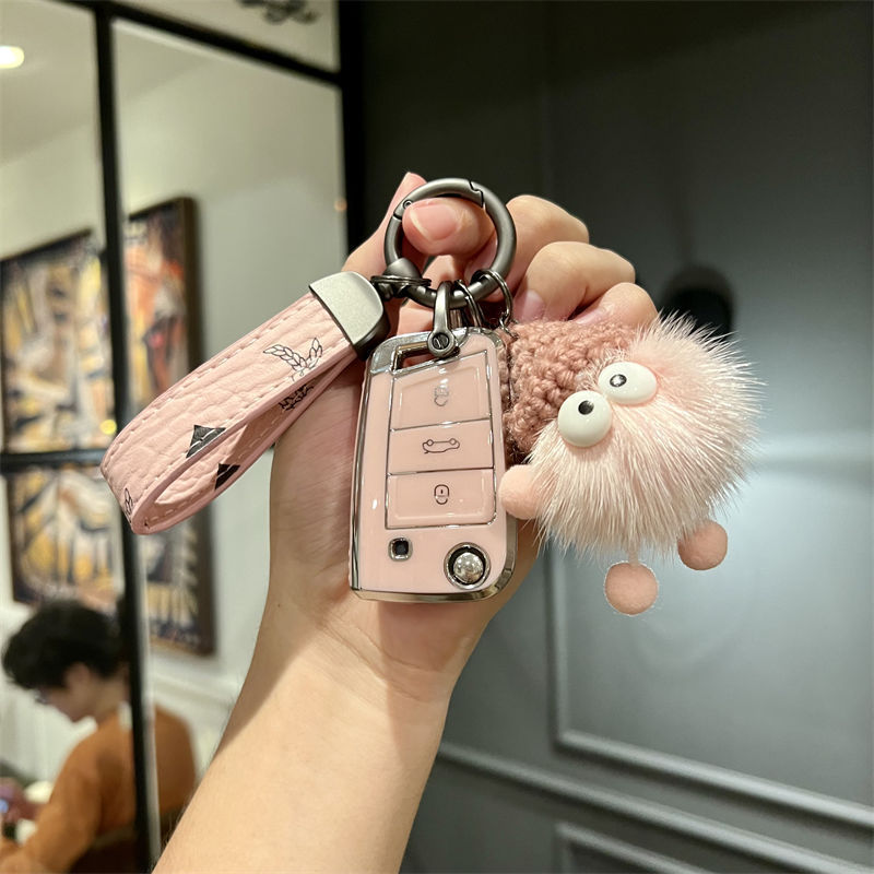 适用大众速腾宝来钥匙套polo途岳迈腾帕萨特途观凌渡探岳朗逸壳扣