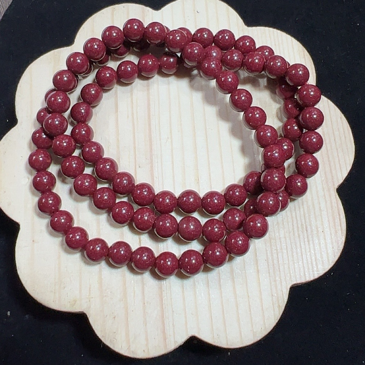 含辰砂工艺品6mm正品朱砂6mm三圈手串06