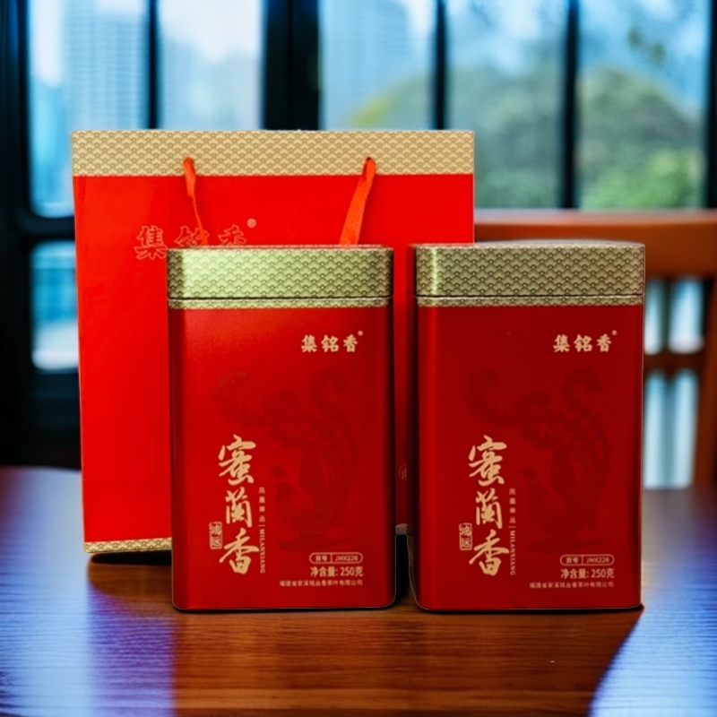  小鱼儿宠粉凤凰单丛茶叶鸿运蜜兰香500克送礼铁罐中火焙蜜韵兰