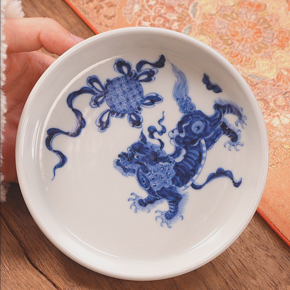 余志剑造 狮子绣球盖置