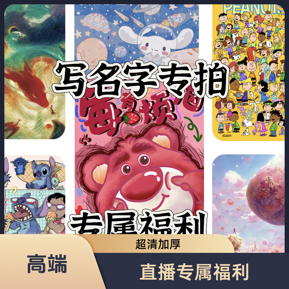 （写名字直播专属）懒猫家专属精品彩盒加厚高端拼图 x