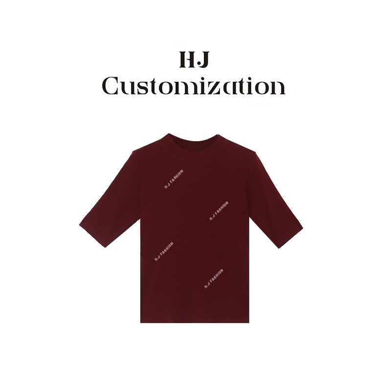 【 H·J 】“爽肤”柔软亲肤显瘦百搭中袖小衫3218