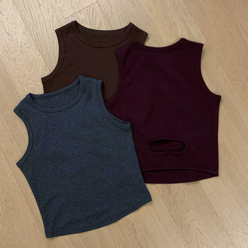 晓晓的朋友圈“洞洞背心”安可拉打底后腰漏洞背心遮副乳显瘦