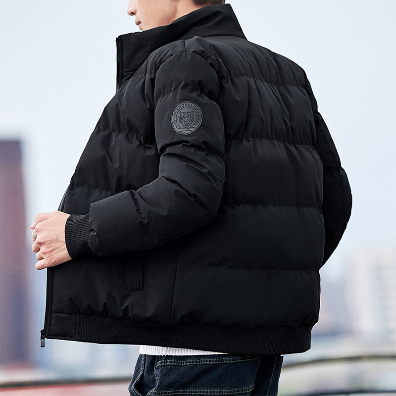 短款棉袄秋冬季加绒新款时尚百搭男装棉服休闲立领男士棉衣外套