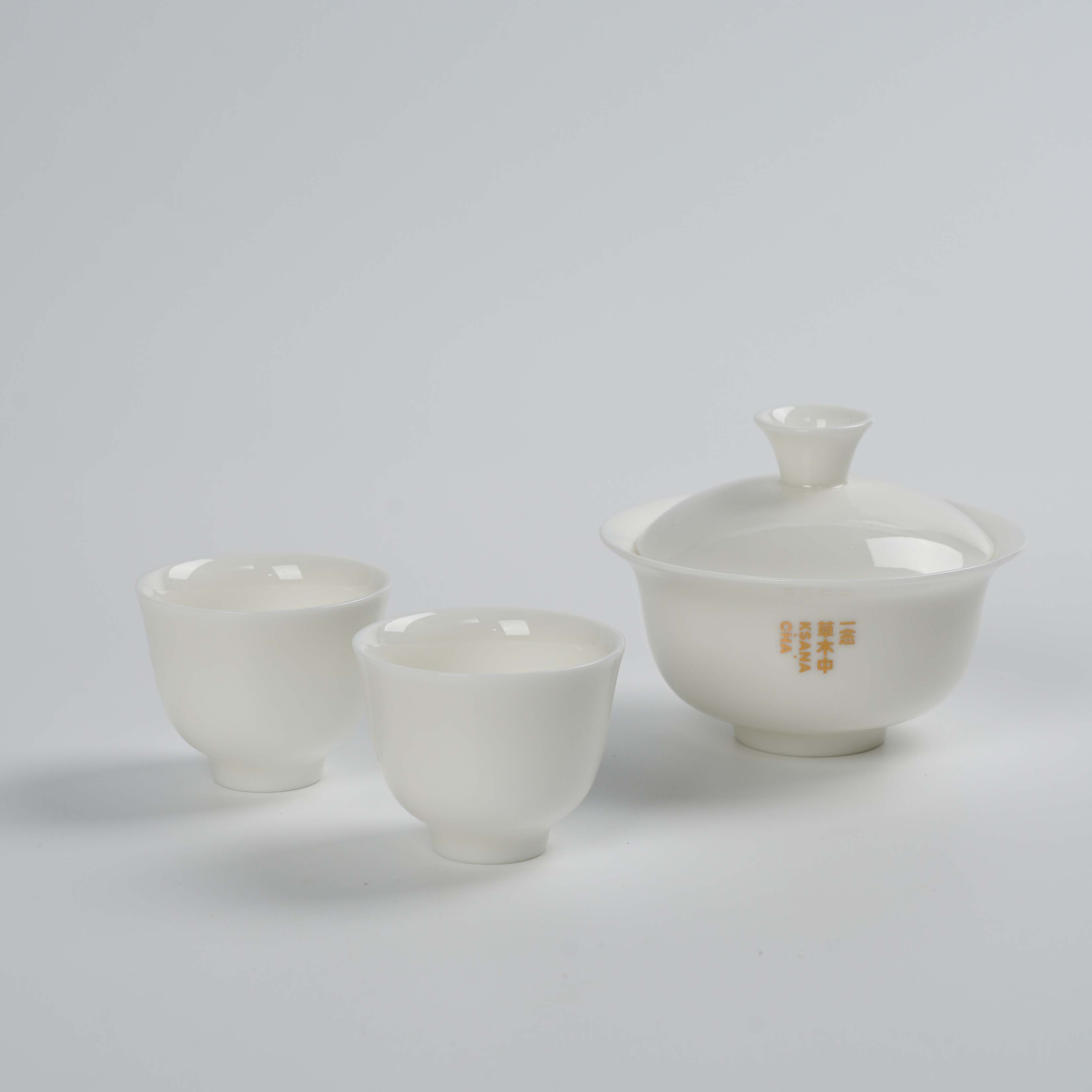 一念茶器丨白瓷盖碗套组