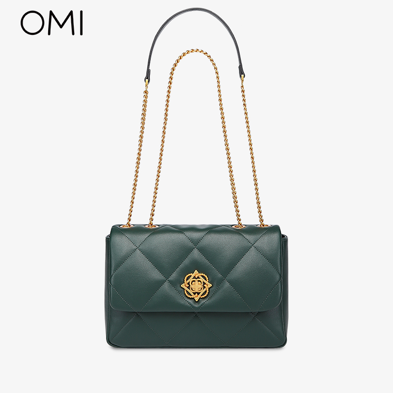 OMI/欧米2023新款时尚休闲女士经典斜跨包纯色单肩包女斜挎包包